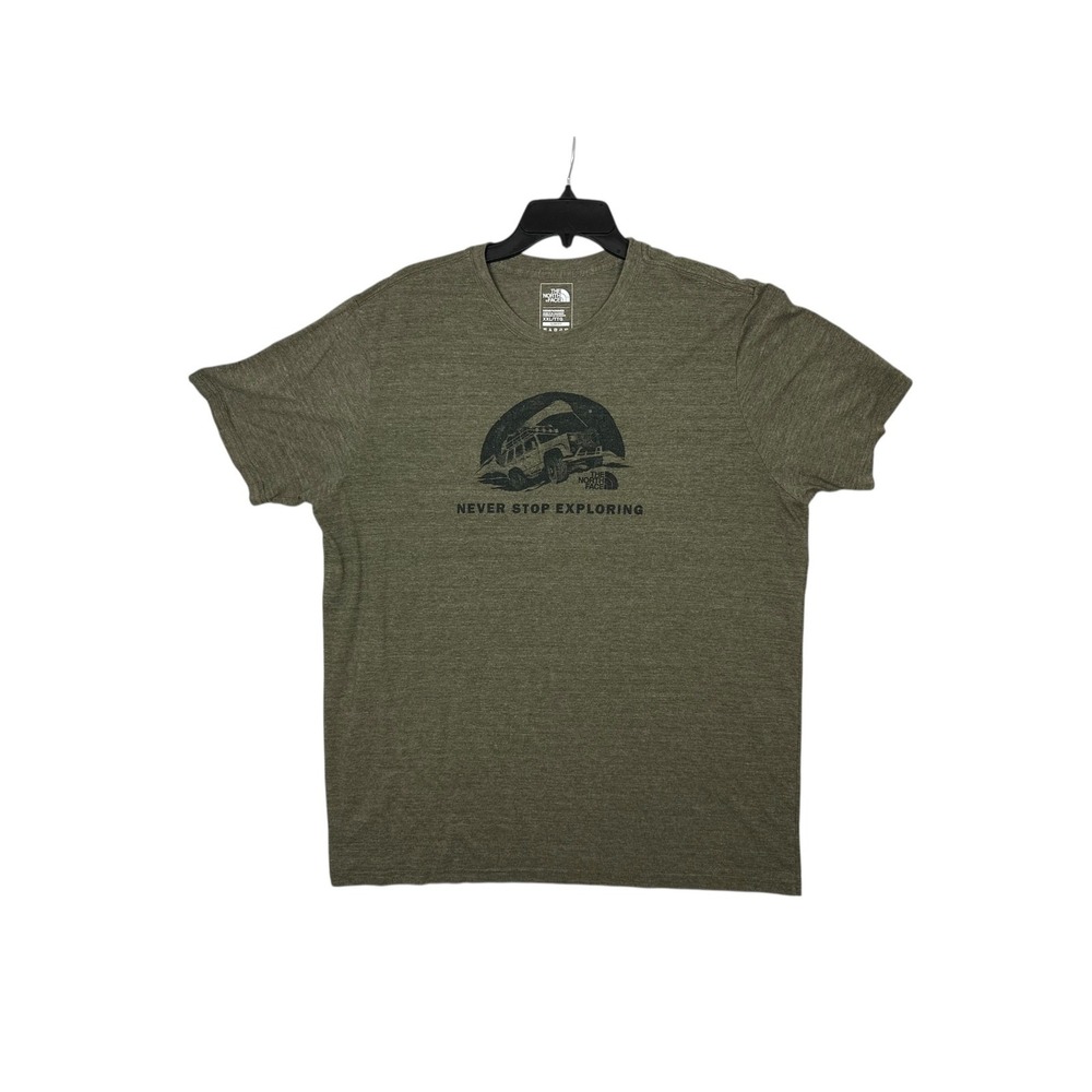 The North Face Men's T-Shirt XXL Slim Fit Dark Gray Graphic T Poly/Cotton/Rayon
